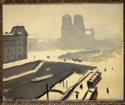 Paris om vinteren (Le pont Saint-Michel av Albert Marquet