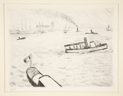 Taubåt i Hamburg av Albert Marquet