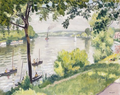 The Banks of Triel (Tugboat); Berge a Triel (Tugbåten) av Albert Marquet