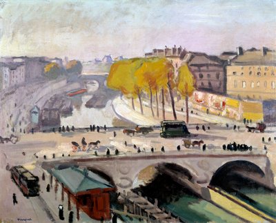 Pont Saint Michel og Quai des Grands Augustins i Paris av Albert Marquet
