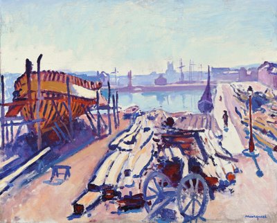 Havnen i Fecamp av Albert Marquet