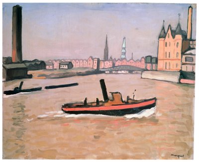 Hamburg havn, 1909. av Albert Marquet