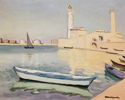 The Port of Sete (olje på lerret) av Albert Marquet