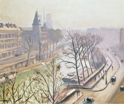 Seinen i Paris (olje på lerret) av Albert Marquet