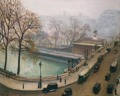 Utsikt over elven Seinen, ca. 1935 (olje på lerret) av Albert Marquet