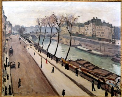 Utsikt over Seinen fra Quai des Grands Augustins i Paris av Albert Marquet