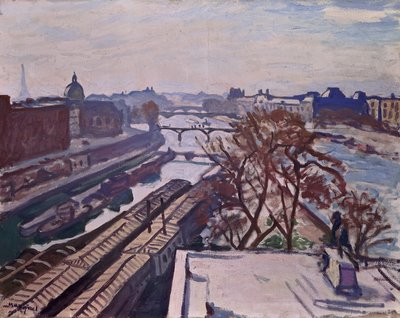 Utsikt over Seinen med Henri IV-monumentet av Albert Marquet