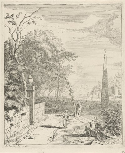 Landskap med en obelisk Landskap (serietittel) av Albert Meyering