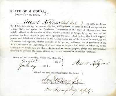 Lojalitetsed av Albert Nelgner fra Missouri, County of St.Louis av Albert Nelgner