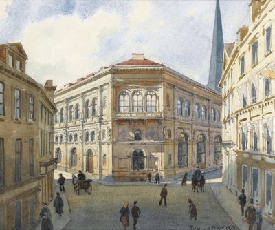 Utsikt over Riga-børsen av Albert Nikolaevich Benois