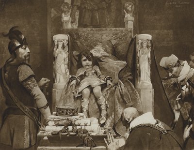 Clovis II, The Boy Kind of the Franks (litho) av Albert Pierre René (after) Maignan