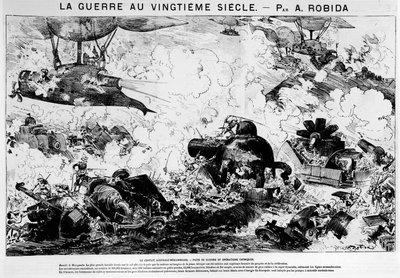 Forventning: Slaget ved Mazayamba: den australsk-mosambikanske konflikten, krigføring og kjemiske operasjoner - i "Krigen i det 20. århundre"" av A. Robida av Albert Robida