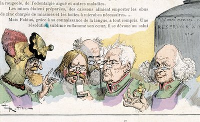 Forventning: lærde, "" War in the 20th century "" (kjemisk og bakteriologisk krigføring?) av Robida, n.d. av Albert Robida