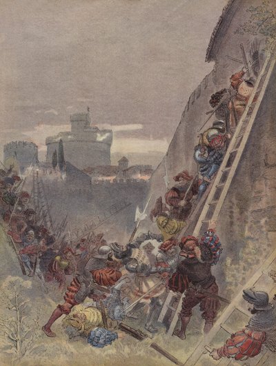 Bourbon ble drept i angrepet på Roma 6. mai 1527 av Albert Robida
