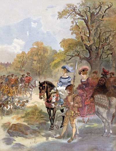 Fransk kong Francois 1. (1494-1547) illustrasjon av Albert Robida (1909) av Albert Robida