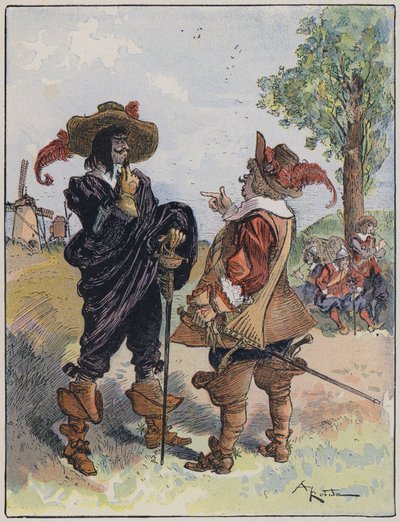 Illustrasjon for Le Capitaine Bellormeau av og illustrert av A Robida av Albert Robida