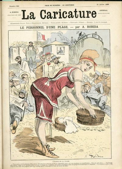 Illustrasjon av Albert Robida (1848-1926) for teppet til La Caricature (1880) av Albert Robida
