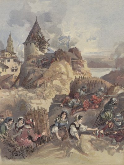 Kvinner ved hovedkvarteret i Marseille av Albert Robida