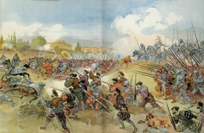 Den niende italienske krigen (1542-1546): slaget ved Cherry (Italia) av Albert Robida