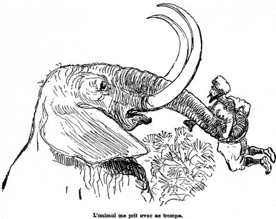 Sindbad sjømannen (Sinbad) - fortelling om de tusen og én (1001) netter - illustrasjon av en bok fra 1948 (Fortin-utgaven, samling Wonderful Imaging of Childhood) som forteller sine eventyr - illustrasjon av Albert Robida (1848 - 1926) - Syvende reise : A av Albert Robida