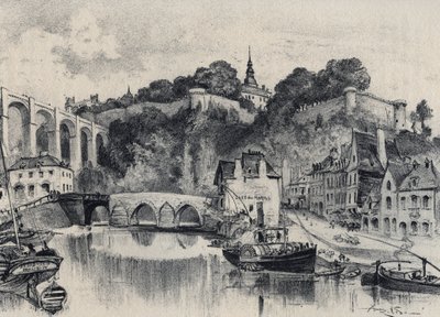 The City of Dinan - Old France - Brittany - text, drawings and lithographs, by Albert Robida (1848-1926) undated end 19th century av Albert Robida