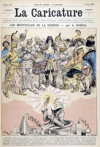 The Wonders of Science av Robida (kjemiker og historiens helter) av Albert Robida