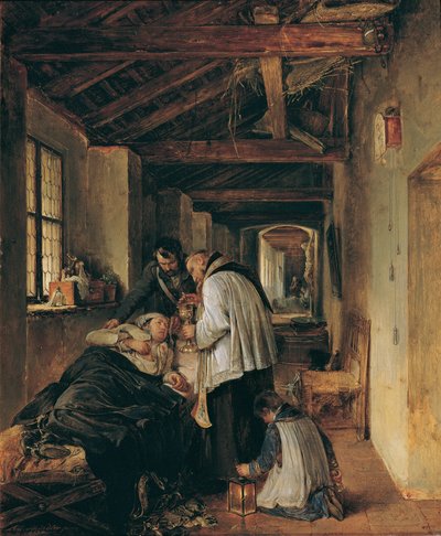 En såret offiser får siste ritualer av Albert Schindler