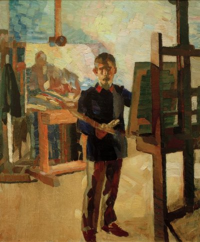 Selvportrett i den blå litewka av Albert Weisgerber