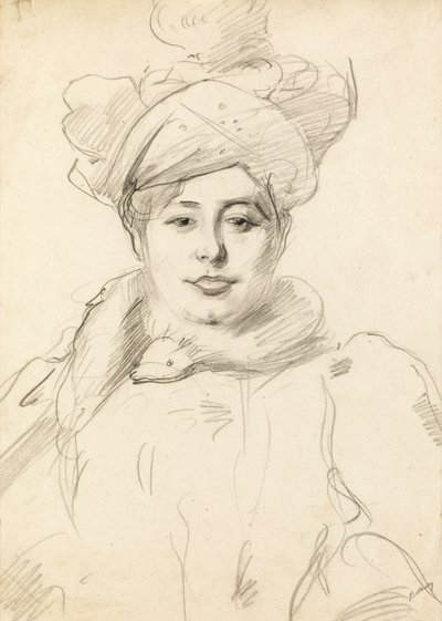 Kvinne med hatt, rundt 1905 av Albert de Belleroche