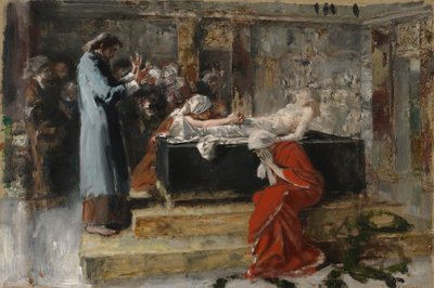 Oppdragelsen av Jairis lille datter av Albert von Keller