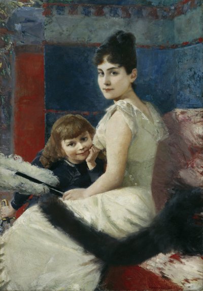 Irene von Keller med sønnen Balthasar av Albert von Keller