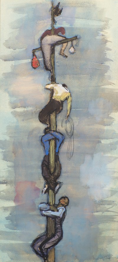 Cuccagna (gouache) av Alberto Morrocco
