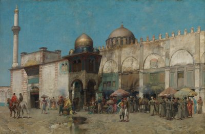 En moske, 1886. av Alberto Pasini