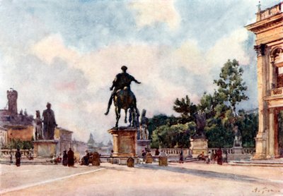 Bronsestatue av Marcus Aurelius på Capitol av Alberto Pisa