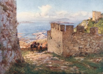 Trapani og Aigadian Islands fra Castle of Monte San Giuliano av Alberto Pisa