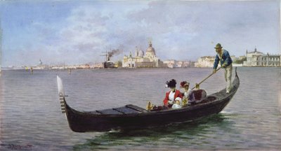 Ut på lagunen: Venezia (akvarell på papir) av Alberto Prosdocini or Prosdocimi
