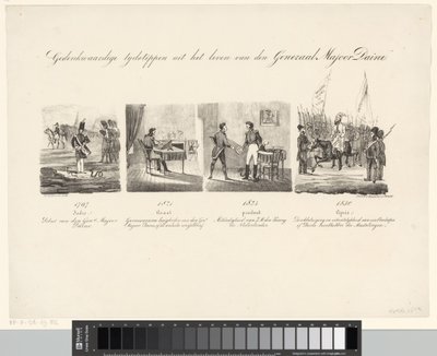 Tegneserie om general Daine Minneverdige tider i livet til generalmajor Daine (tittel på objekt) av Albertus Verhoesen