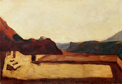 Am Kalvarienberg bei Bozen - Golgata nær Bolzano, Italia (maleri på lerret) av Albin Egger-Lienz