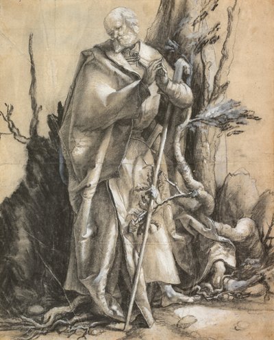 Bearded Saint in a Forest, ca. 1516 av Albrecht Dürer
