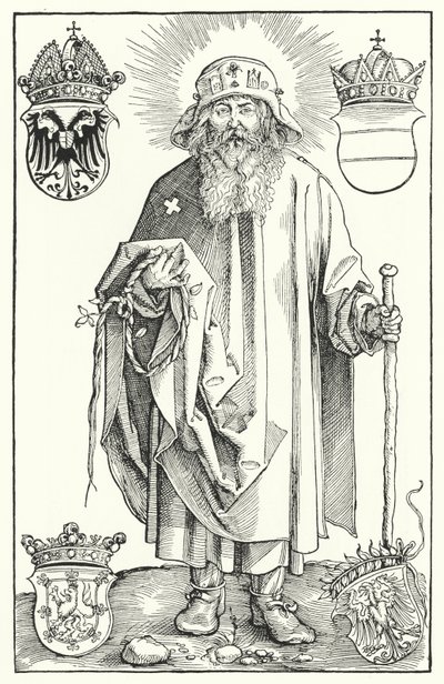 St Coloman (gravering) av Albrecht (after) Durer or Duerer