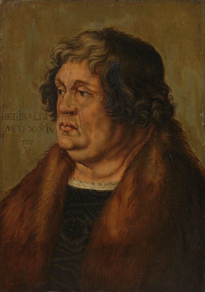 Willibald Pirckheimer av Albrecht (after) Durer or Duerer