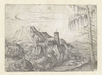 Albrecht Altdorfer - Landskap med et stort slott av Albrecht Altdorfer