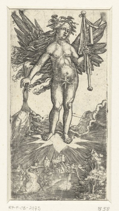 Allegorisk kvinneskikkelse med vinger av Albrecht Altdorfer