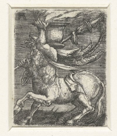 Centaur bærer en gryte med ild av Albrecht Altdorfer