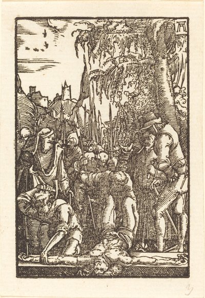 Kristus spikret til korset av Albrecht Altdorfer