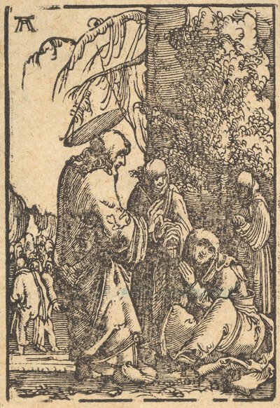 Kristus tar avskjed med sin mor, fra menneskehetens fall og frelse gjennom ..., ca. 1513. av Albrecht Altdorfer