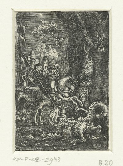 Saint George dreper dragen av Albrecht Altdorfer