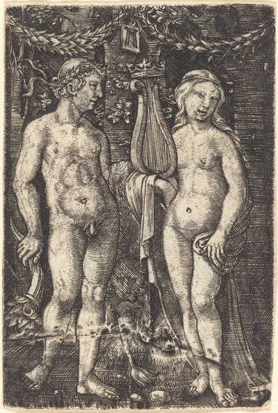 Herkules og en muse av Albrecht Altdorfer
