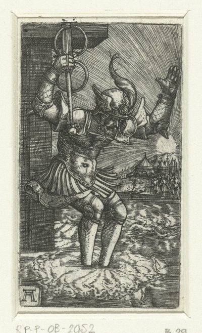 Horatius Cocles hopper inn i Tiberen av Albrecht Altdorfer