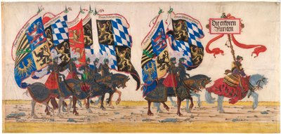 De tyske prinsene - Verk av Albrecht Altdorfer (ca. 1480-1538), blyant, blekk og akvarell, ca. 1515 - Albertina, Wien (Østerrike) av Albrecht Altdorfer